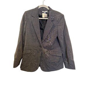 Kenneth Cole New York Womens Blazer Size 4 Gray Polyester Rayon Blend Single But